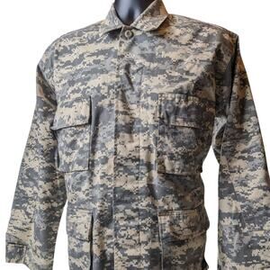 Rothco Combat Shirt Mens Medium Force BDU Camo Jacket Military Tactical Army